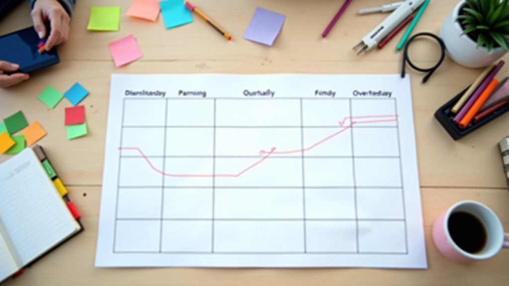 Calendrier trimestiel avec étapes d'expérimentation et d'adaptation planifiées