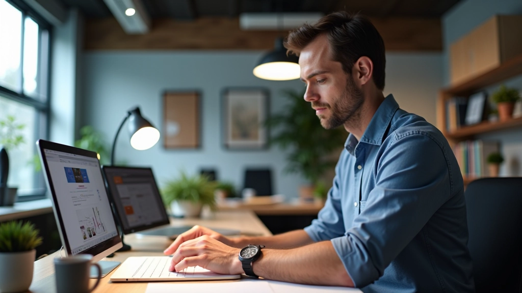 Personne travaillant sur un projet créatif avec outils de design et matériel professionnel