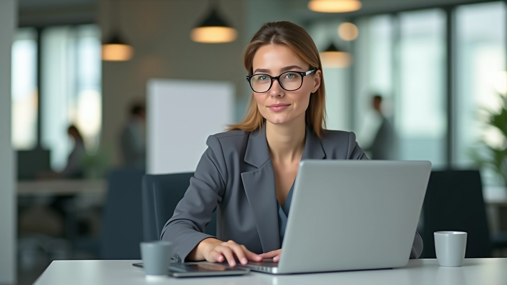 Professionnel travaillant à son bureau avec ordinateur portable et documents professionnels